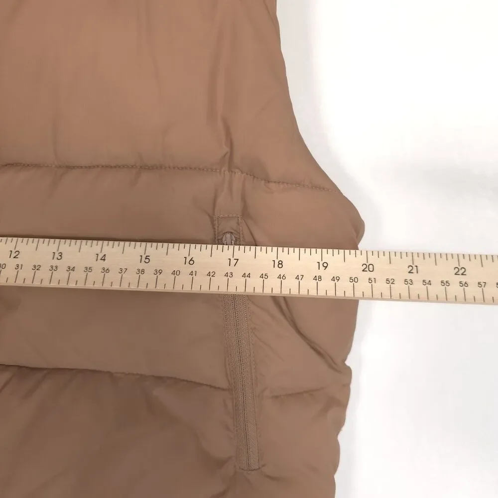 ALO Yoga Women's Vest Hooded‎ SMALL Gold Rush Puffer Nylon Outdoor W4469R